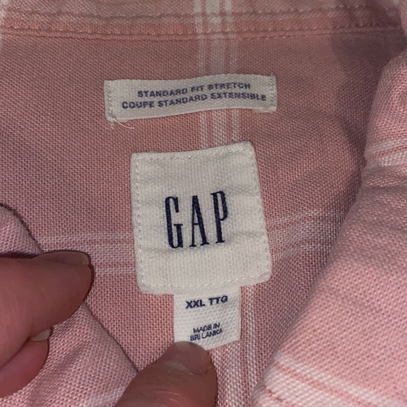 3/$30 Gap Denim Style Plaid Shirt - Picture 5 of 7